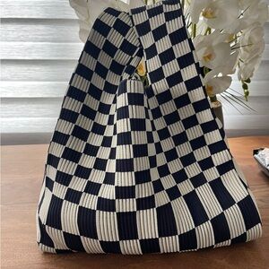 Black and White Checkered Tote Bag